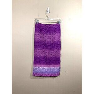 Vintage Girls Ombre Floral Maxi Skirt 12 Purple 90s Y2K Hippie Festival Boho